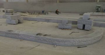 清远 芝麻白整石坐凳（光面+自然面）