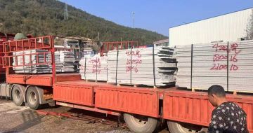 清远 芝麻灰花岗岩光面毛板出货日常