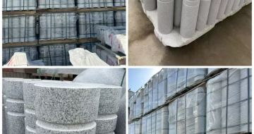 清远 芝麻白花岗岩挡车柱、隔离柱多少钱