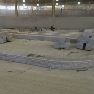 清远 芝麻白整石坐凳（光面+自然面）