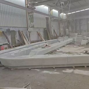 清远 花岗岩整石坐凳拼装