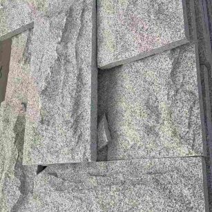 清远 芝麻白自然面花岗岩成品板