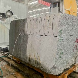 清远 602，大花芙蓉白，绳锯加工弧形路沿石