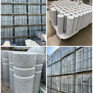 清远 芝麻白花岗岩挡车柱、隔离柱多少钱