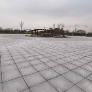 清远 芝麻白火烧面-公园广场地铺效果